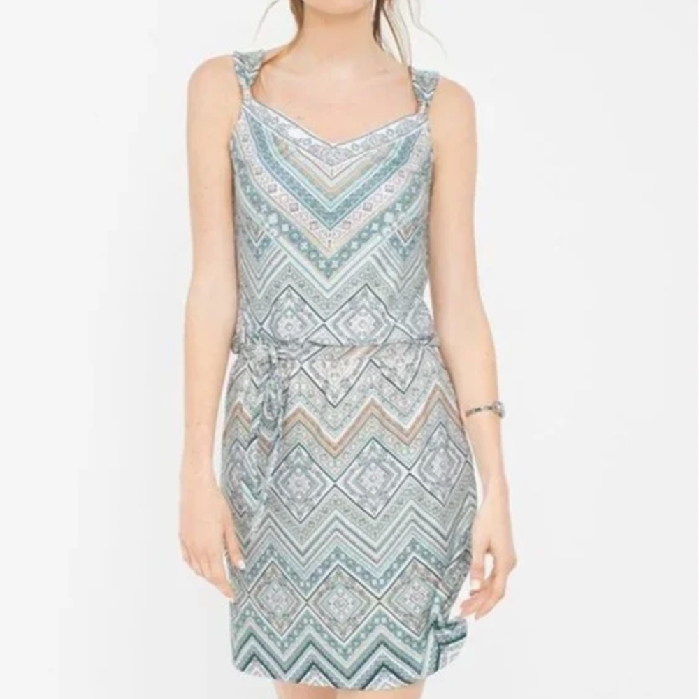 WHBM V-neck sleeveless blouson Dress